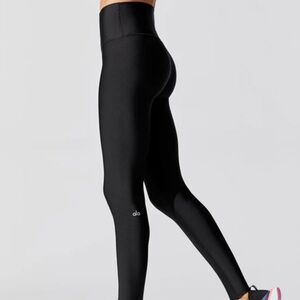 ALO Yoga Jet Black Sculpting Slightly Shiny Leggings